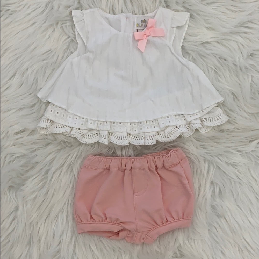 Baby girl 3-6M; 2-piece set fashion shirt &short